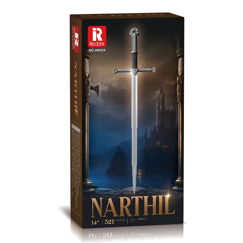 IN STOCK 99024 MOC Idea Narthil Building Blocks Model Holy Sword Bricks Assembling Toys for Boys Christmas Gift Set