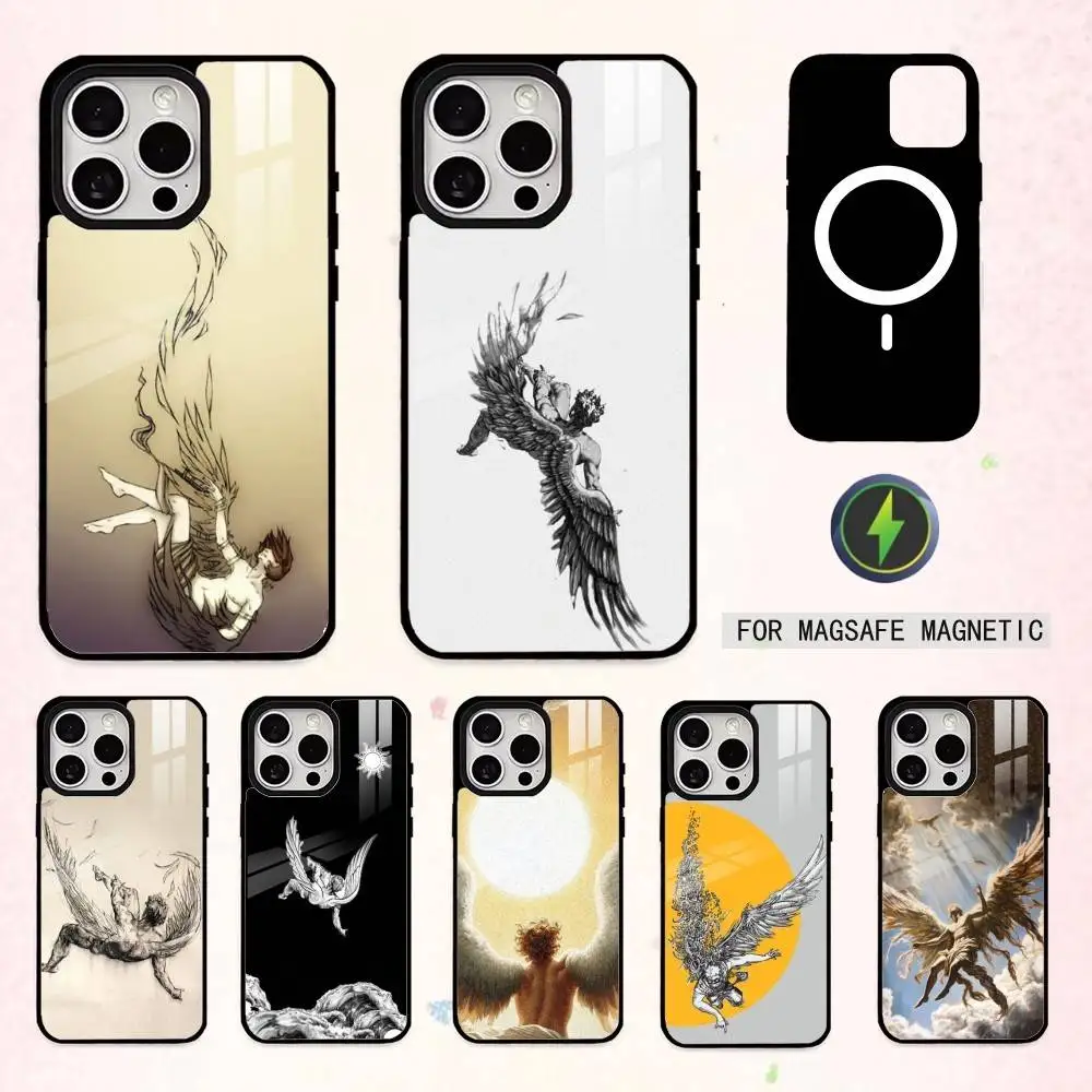 

G-Greek M-Myth Icarus Phone Case For iPhone17,16,15,14,13,12,11 Plus,Pro Max Magnetic For Magsafe Wireless Charging
