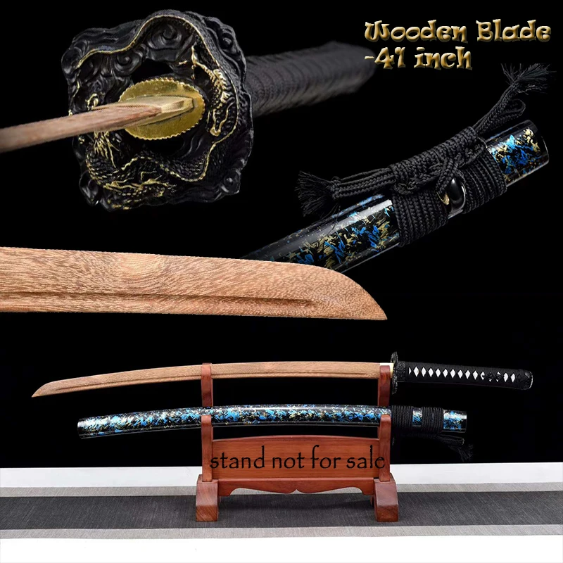 Custom-made Home Decor,Japanese Iaito Training Sword, Dragon Katana, Wooden Saya, Full Size Sword,Type C,Metal Tsuba