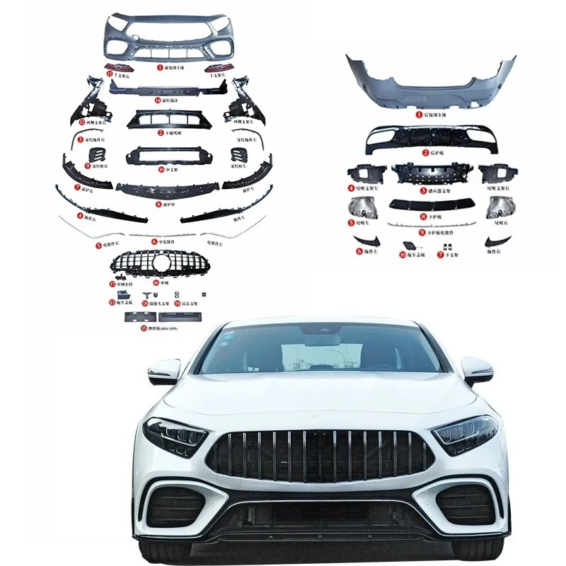 

2018+ W257 CLS63 to GT63 Style Full Conversion Body Kit in PP Material | Complete Set with Bumpers, Fenders & Side Skirts