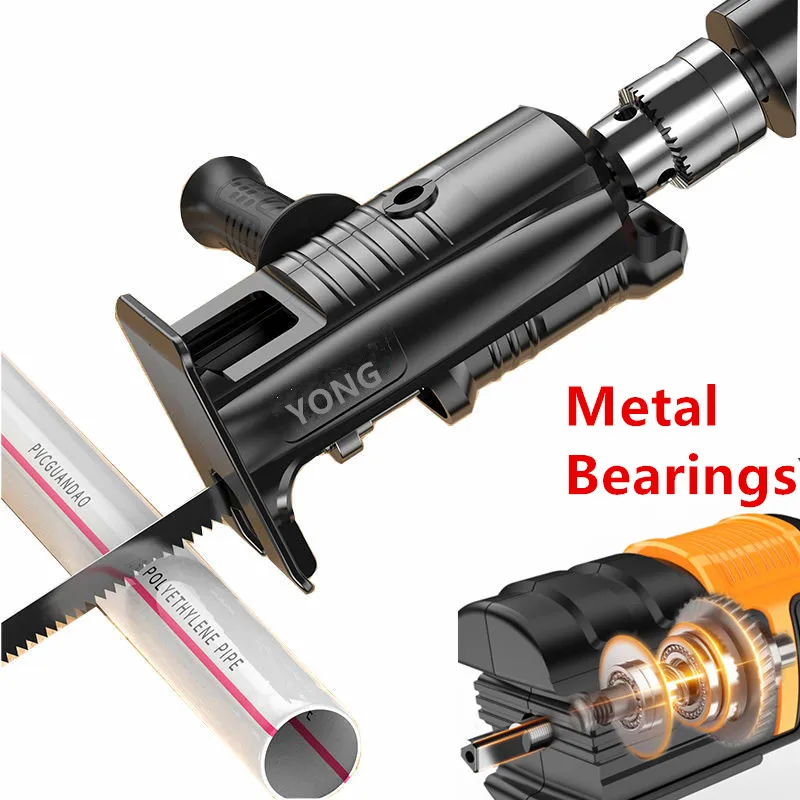 Furadeira Elétrica Modificada para Reciprocating Saw Adapter Chave de Fenda Cabeça de Conversão para Madeira Ferramenta de Corte de Metal com Lâmina