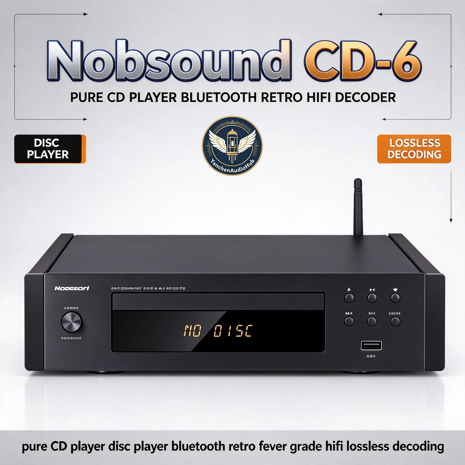 CHN 2027 Nobsound-CD-6 pure CD player disc player bluetooth retro fever hifi lossless decoding