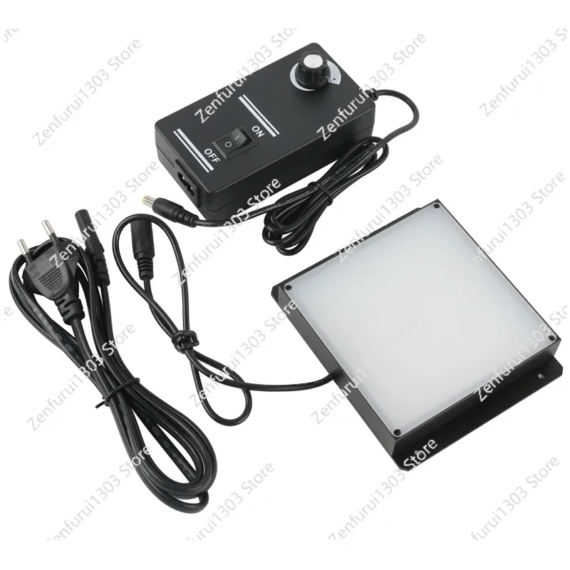 Adjustable Square LED Backlight 50x50mm Microscope Light Source for Industry Camera Soldering Inspection
