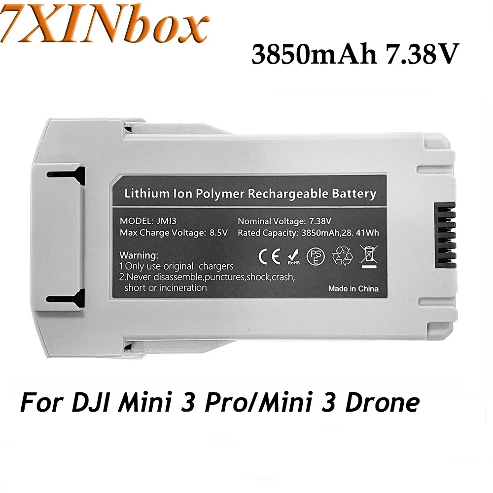 

7xinbox для DJI Mini 3/Mini 3 Pro 3850mAh WH батарея интеллектуальная Полетная батарея аксессуары для радиоуправляемых дронов