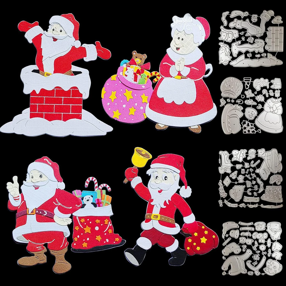 New cutting dies 2024 New arrivals Santa Claus Dies Metal Cut Dies for DiY scrapbooking perforadora para papel Handicrafts