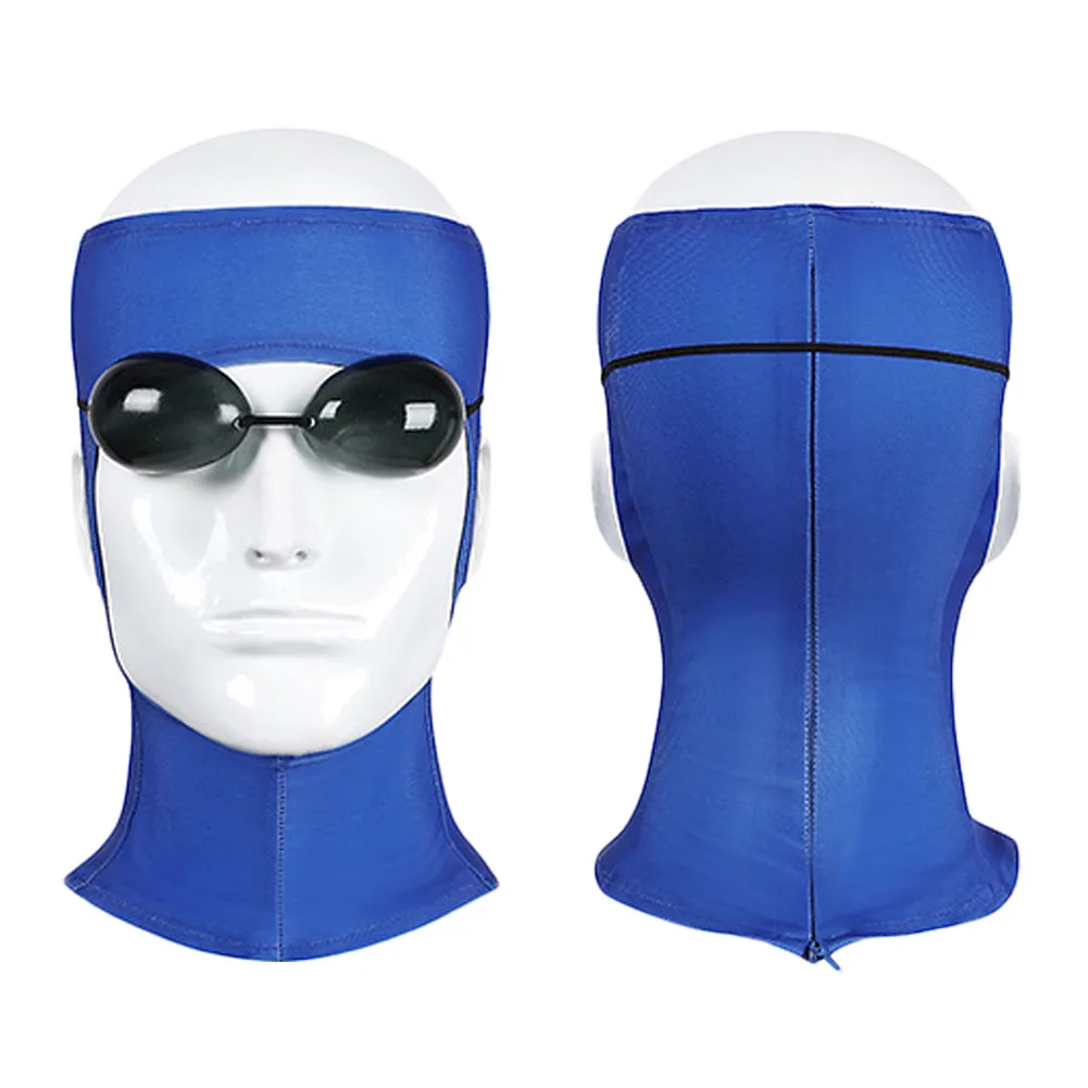Mark Grayson Cartoon Invincible 4 Cosplay Costume New Blue Jumpsuit Mask Outfits Orange Gloves Halloween Uniform Carnival view 4
