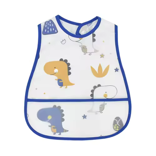 2023New Cartoon Pattern EVA Waterproof Pocket Lunch Feeding Bibs Adjustable Baby Bibs Cute Children Baby Apron Kids Burp Cloths - Image 26