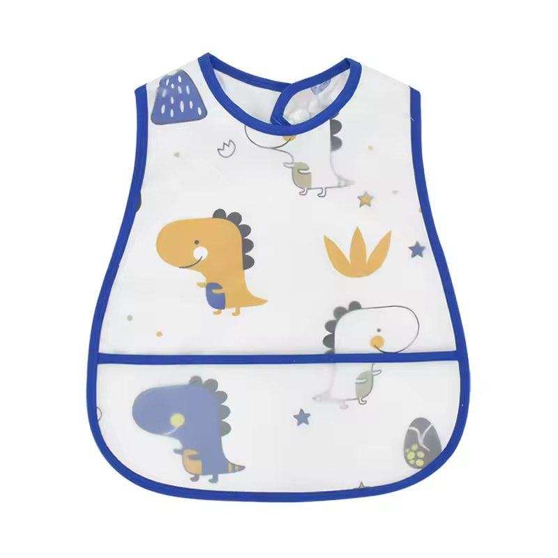 2023New Cartoon Pattern EVA Waterproof Pocket Lunch Feeding Bibs Adjustable Baby Bibs Cute Children Baby Apron Kids Burp Cloths - Image 26
