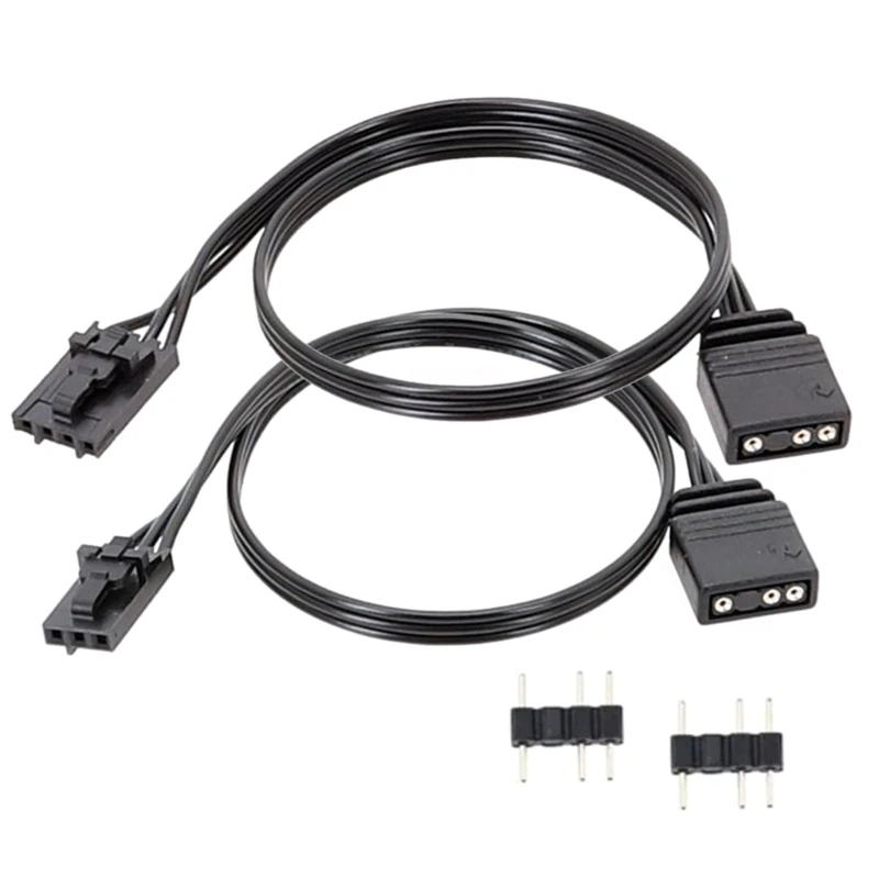 Adapter Cable for Corsairs QL LL120 RGB to ARGB 4Pin 3Pin Connector Cord 2PCS 53CF