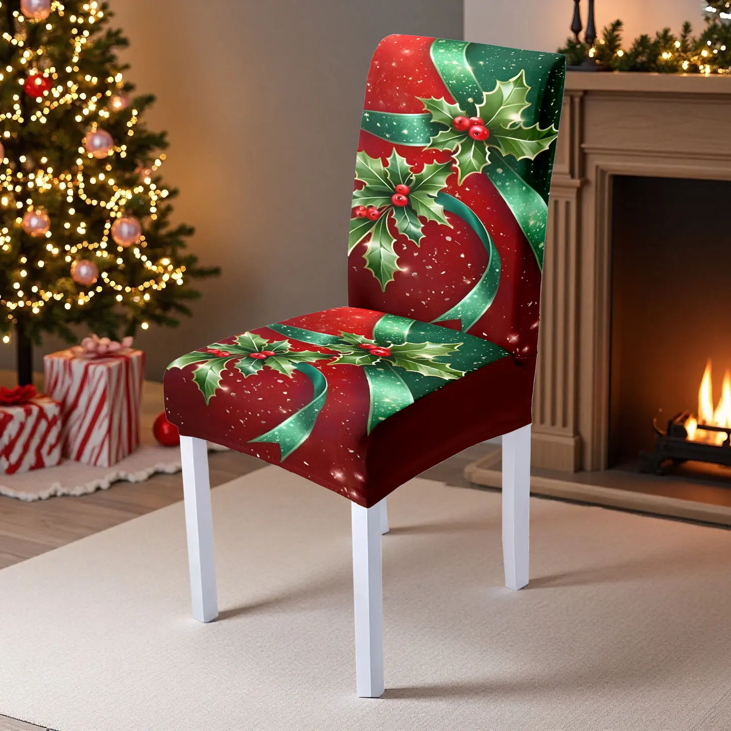 مجموعة مفرش طاولة بغطاء كرسي منزلي مكونة من 5/7 قطع لتزيين موضوع عيد الميلاد مناسبة لولائم مطعم الفندق والديكور المنزلي الآخر