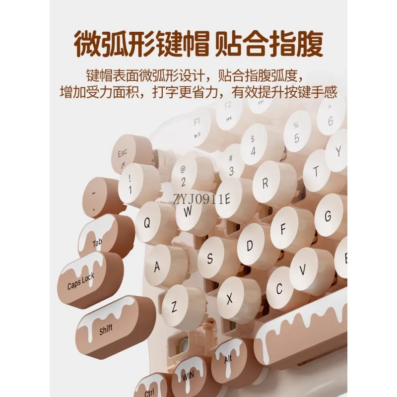 Set Mouse Keyboard Nirkabel Lucu Komputer Desktop Laptop Kantor Anak Perempuan Universal