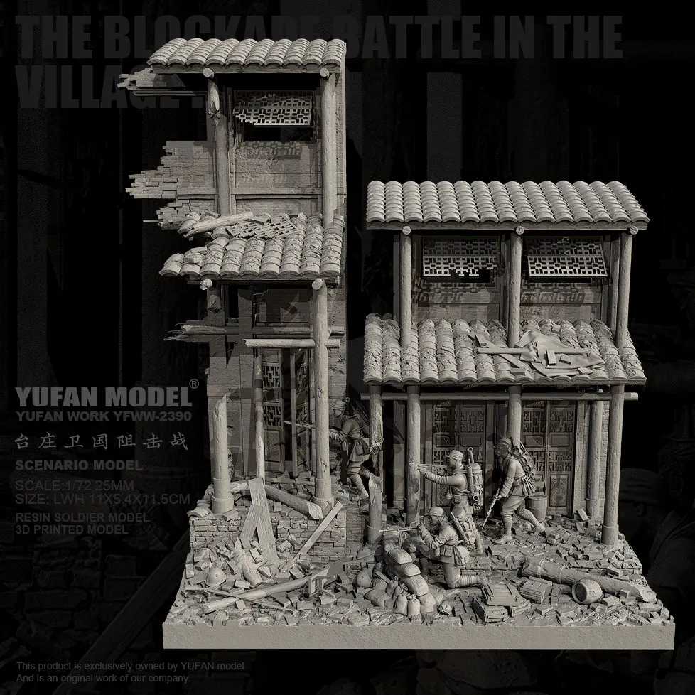 YUFAN MODEL 1/72 Resin model kit, white mold self assembling and coloring (complete set)  YFWW-2390/3D