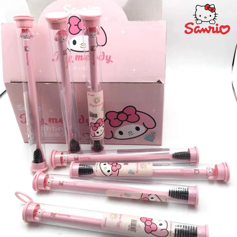 Anime Sanrio szczoteczka do zębów Hello Kitty melodia Kuromi Cinnamoroll kreskówka dla studentów szczoteczka do zębów dla dorosłych do czyszczenia