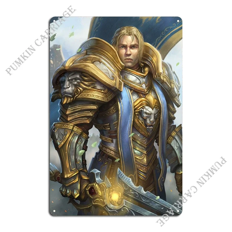 Anduin Wrynn Prince Anduin Metal Plaque Customize Cinema Printing Kitchen Tin Sign Poster