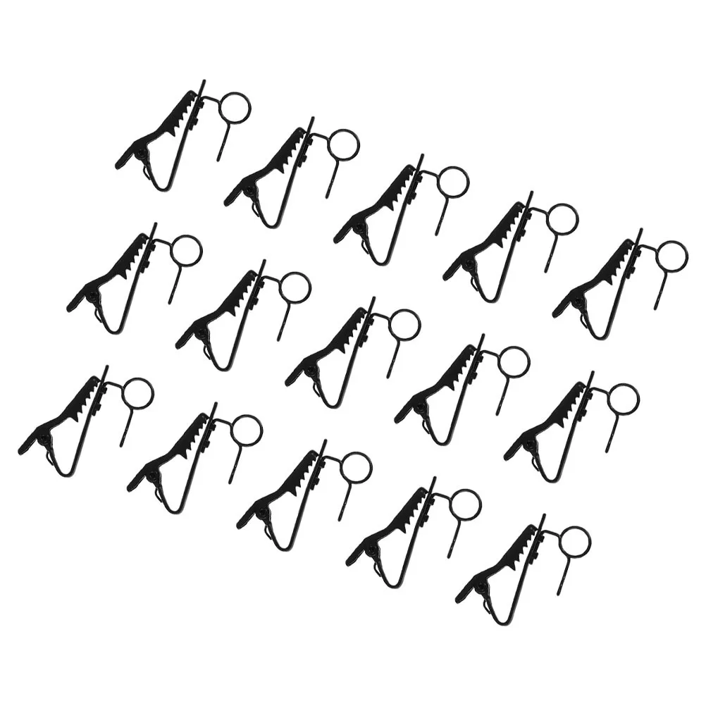

15pcs Iron Collar Clip Lavalier Microphone Holder Clamp Mini Mic Clips Heavy Duty Microphone Accessories Universal Mic Clips For