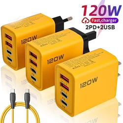 Быстрое зарядное устройство Xiaomi 120 Вт Тип C Quick Charge 3.0 USB-адаптер для iPhone Samsung Xiaomi PD USB-универсальное зарядное устройство Быстрая зарядка