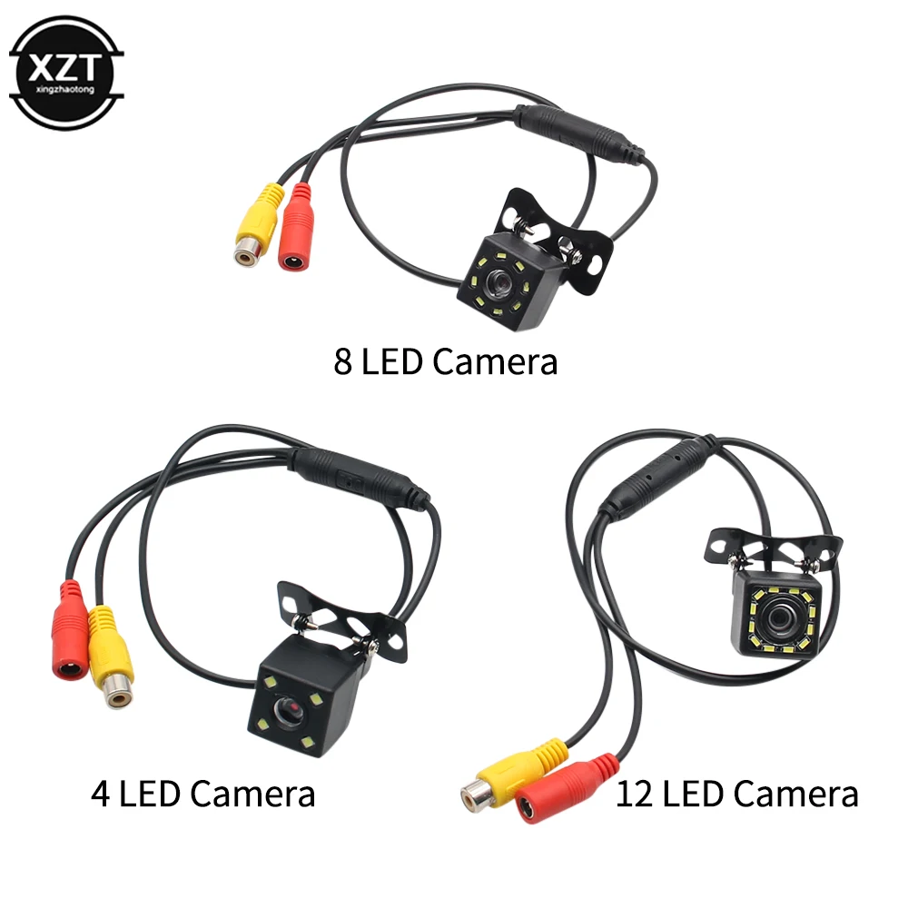 Najnowszy szerokokątny samochodowa kamera tylna wideo HD widok z tyłu kamera samochodowa dodatkowa kamera cofania 12 widzenie nocne LED kamera