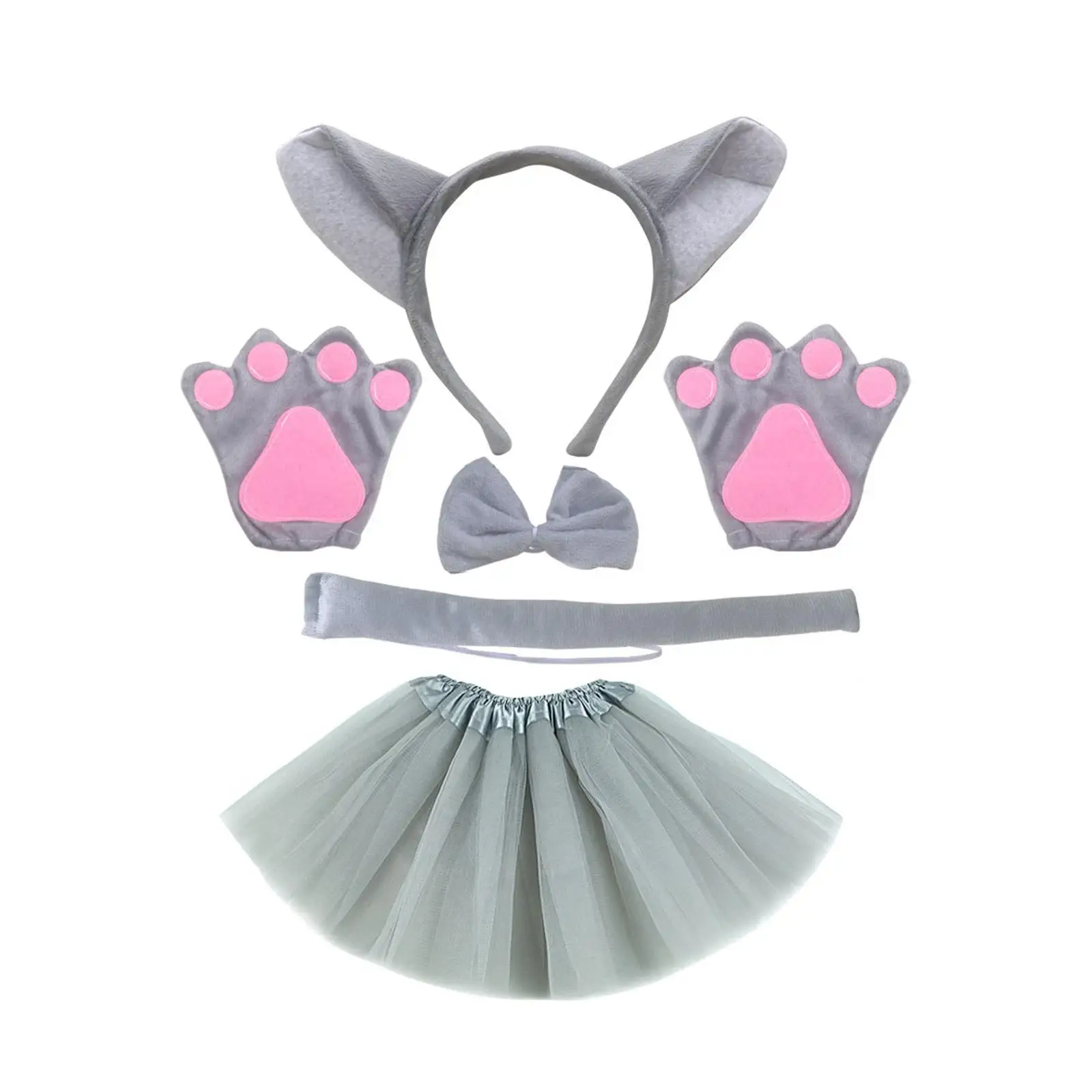 Kids Wolf Costume Animal Fancy Costume Kits for Parties Carnival Performance with skirt