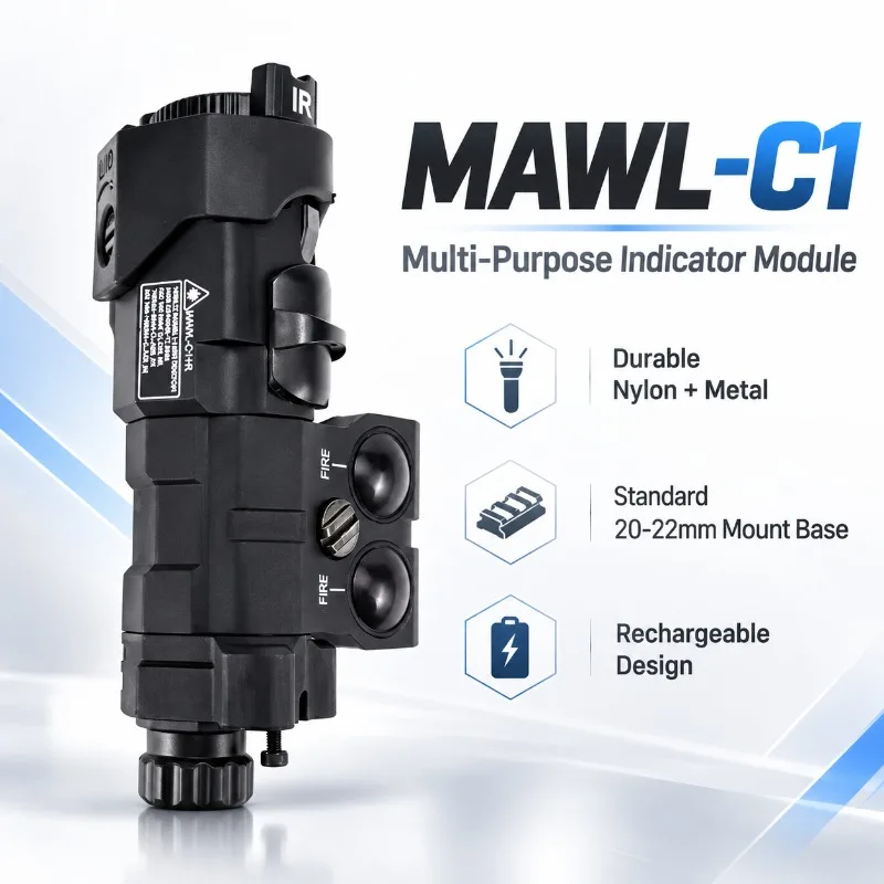 MAWL‑C1 Nylon Metal Multi‑Purpose Indicator Module Compatible with 20‑22mm Standard Rail Mount Base