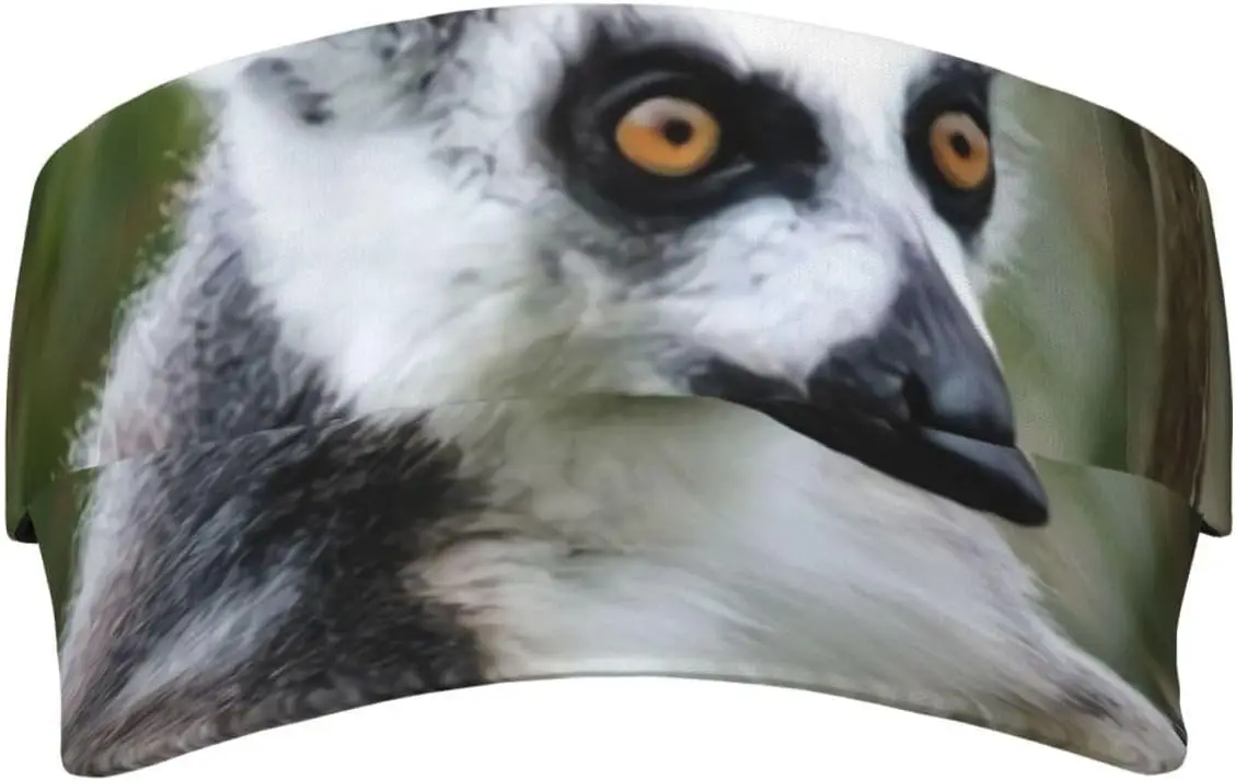 Sport Sun Visor Hat Lemur Monkey Wild Mammal Summer Sun Hat Cap for Golf Tennis