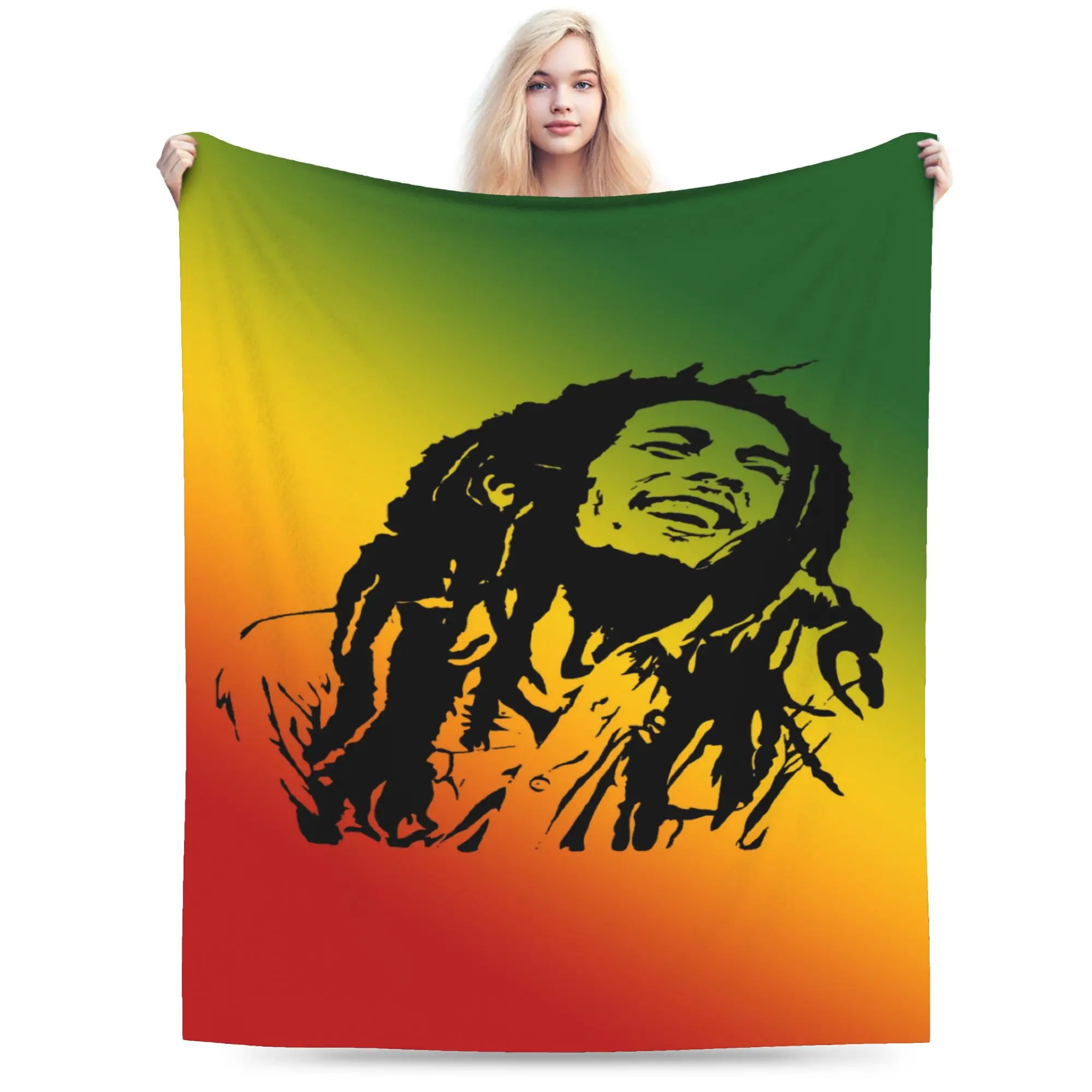 B-Bobs M-MarleyS One Love Plush Blankets Child  Flannel Throw Blanket For Couch Chair Sofa Bed Super WarmQuality Bedspread Gift