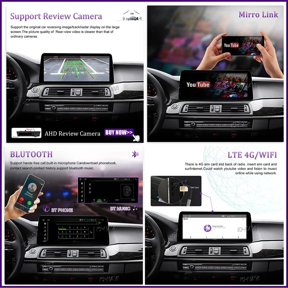 8.8'' Android 14 Car Multimedia Screen For Audi A4 B8 RHD 2009-2012 WIFI Wireless Carplay 4G Google USB IPS Touch Screen