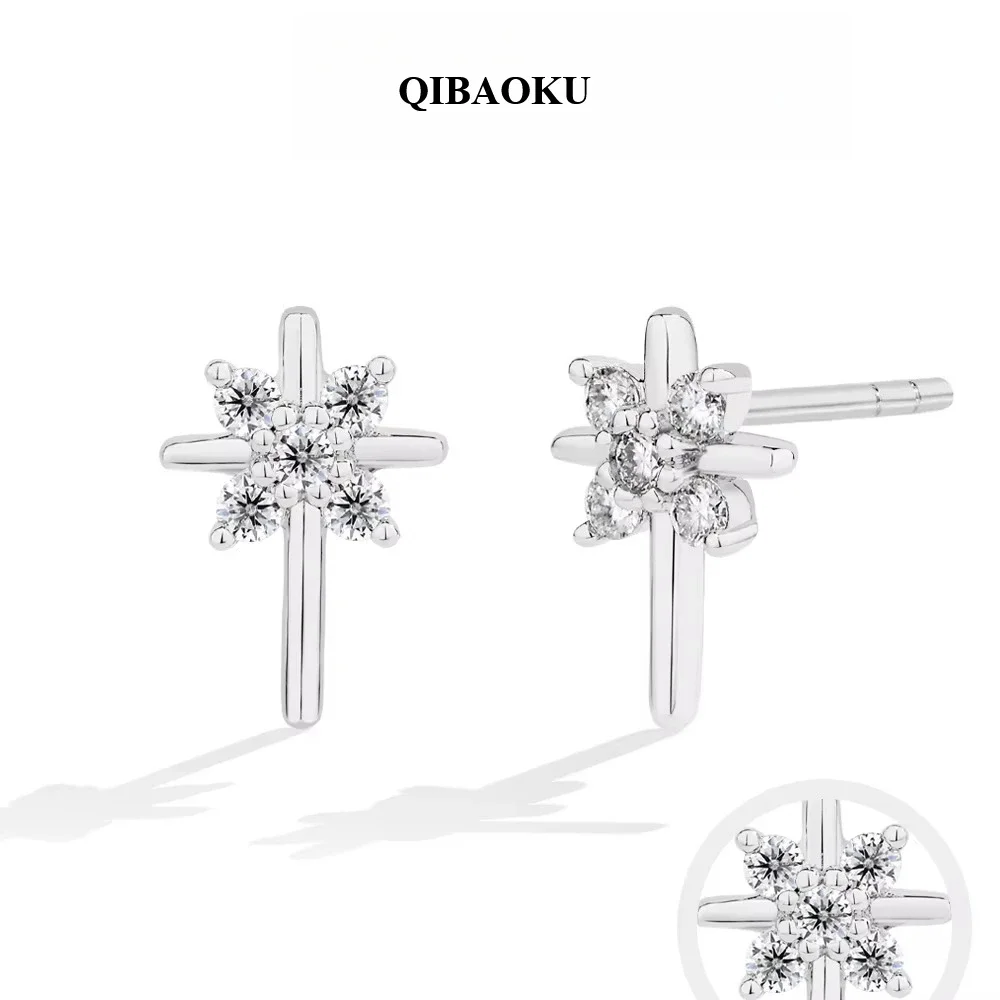FCGJHW Snowflake Moissanite Earrings D VVS1 Real S925 Sterling Silver 18K Gold Plated for Women Wedding Engagement Jewelry 2026