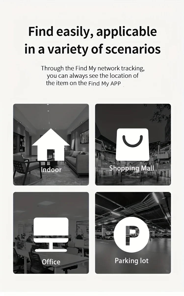 5er-Pack Smart Air Tag (Nur iOS), Kompatibel mit Apple Find My (Nur iOS), GPS-Global-Positioning-Smart-Tracker für Schlüssel, Taschen, Auto, Geldbörse – Detail 6