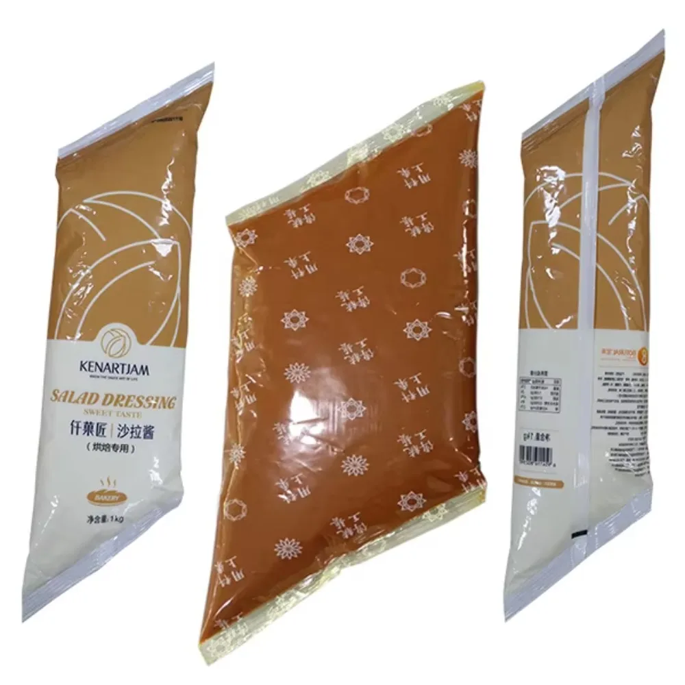Máquina llenadora y selladora de bolsas de aceite de cocina completamente automática de 1 kg con control PLC para envasado de alimentos