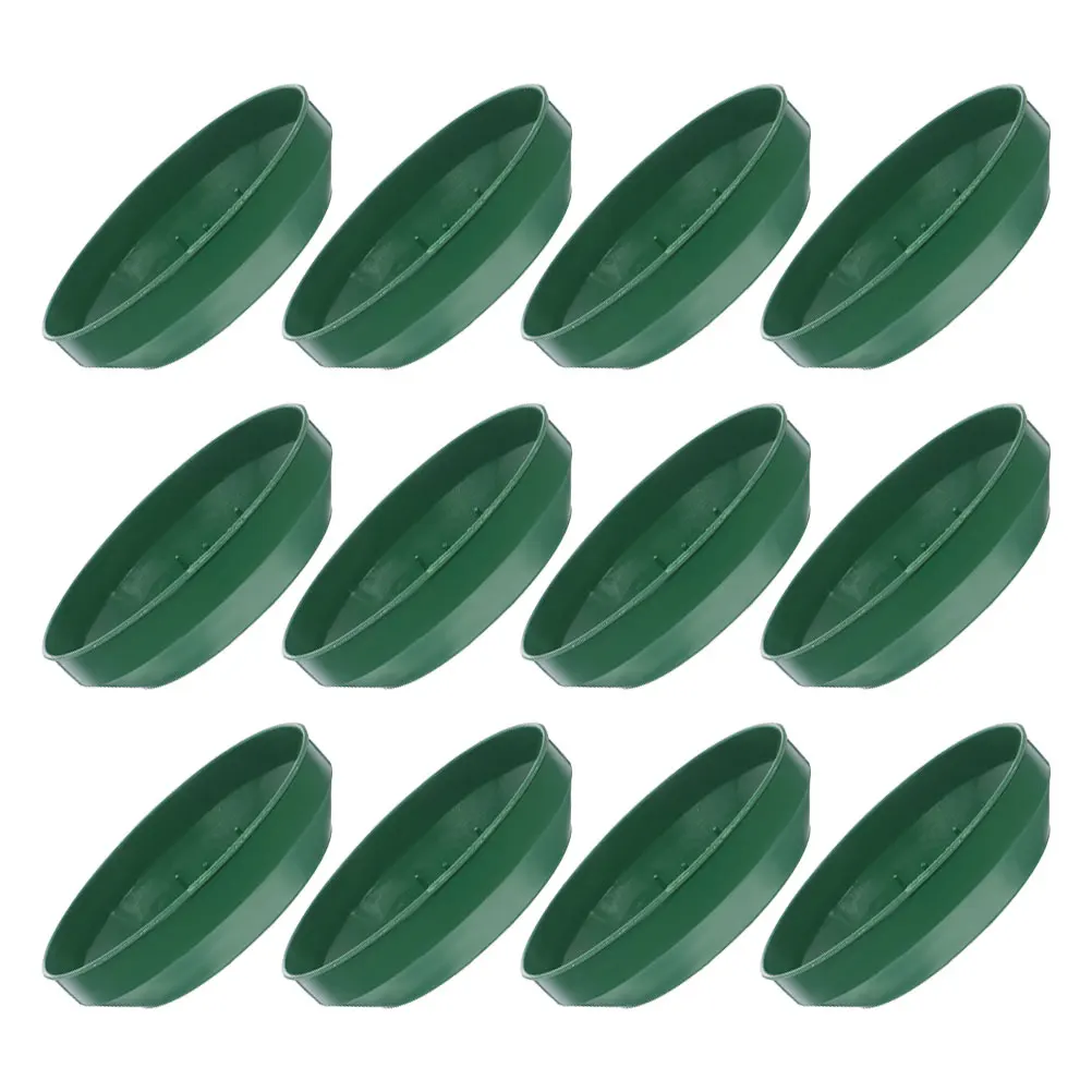 

12 Pcs Round Needle Plate Decoration Wedding Bouquet Holder Flower Arrangement Green Floral Centerpiece Trays Stem Holders