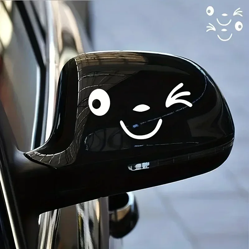 20pcs Car Sticker Exterior Smiling Eye Face Sticker Lovely Beautiful Car Decal Compact Exterior Car Decorations Auto Accessories