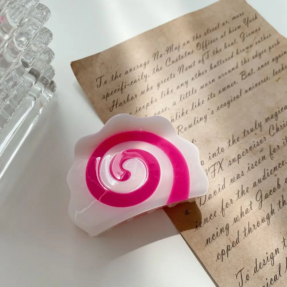 

Spiral Hair Claw Daily Fashion Design Kamaboko Barrettes Acetic Acid Hair Claw Women Hair Accessories Korean Style Hair Clip