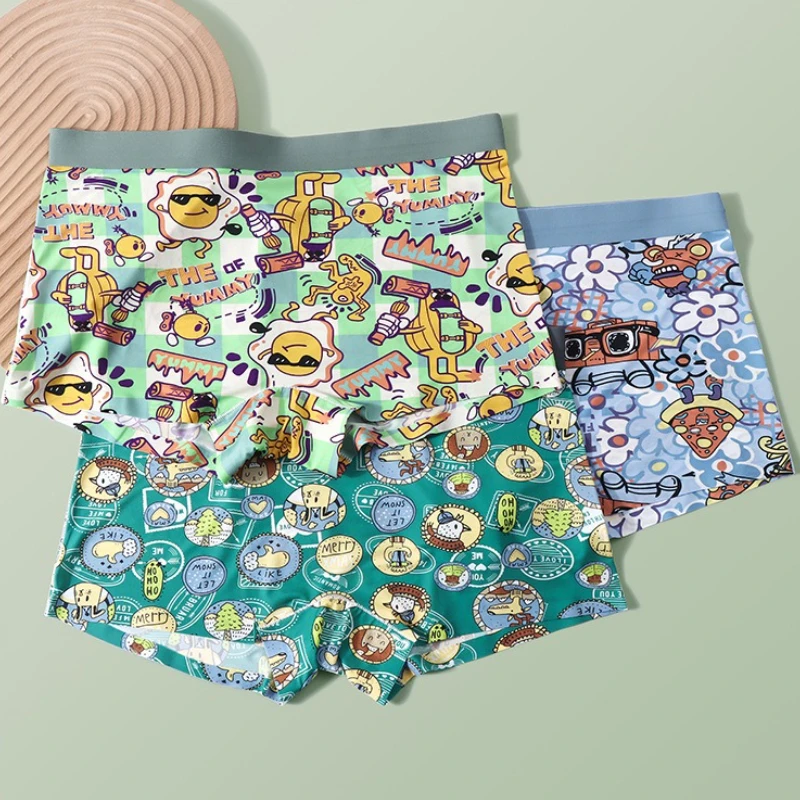 Ice Silk Seamless Boxers Girls Underwear Quick-drying Breathable Shorts Plus Size Summer Thin Boxer Shorts Women Panties Briefs