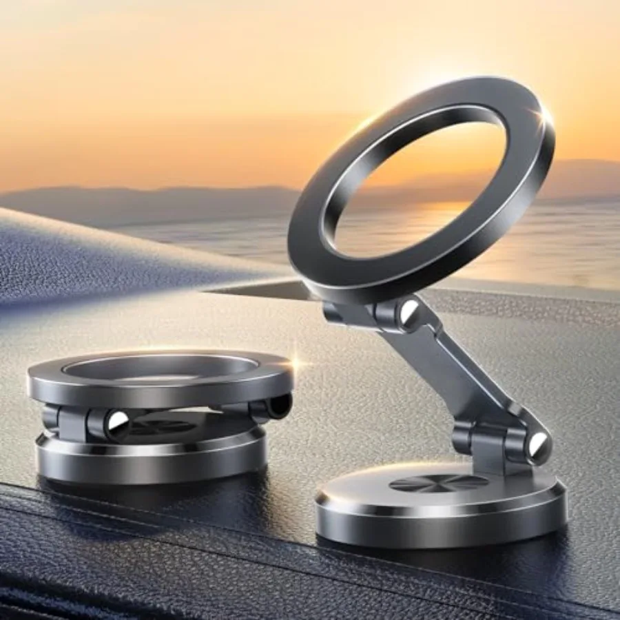 

Fits iPhone 16/16 Pro Max MagSafe Car Mount, [All Metal and 360° Adjustment] Magnetic Phone Holder for Car with N55 Strong Magn
