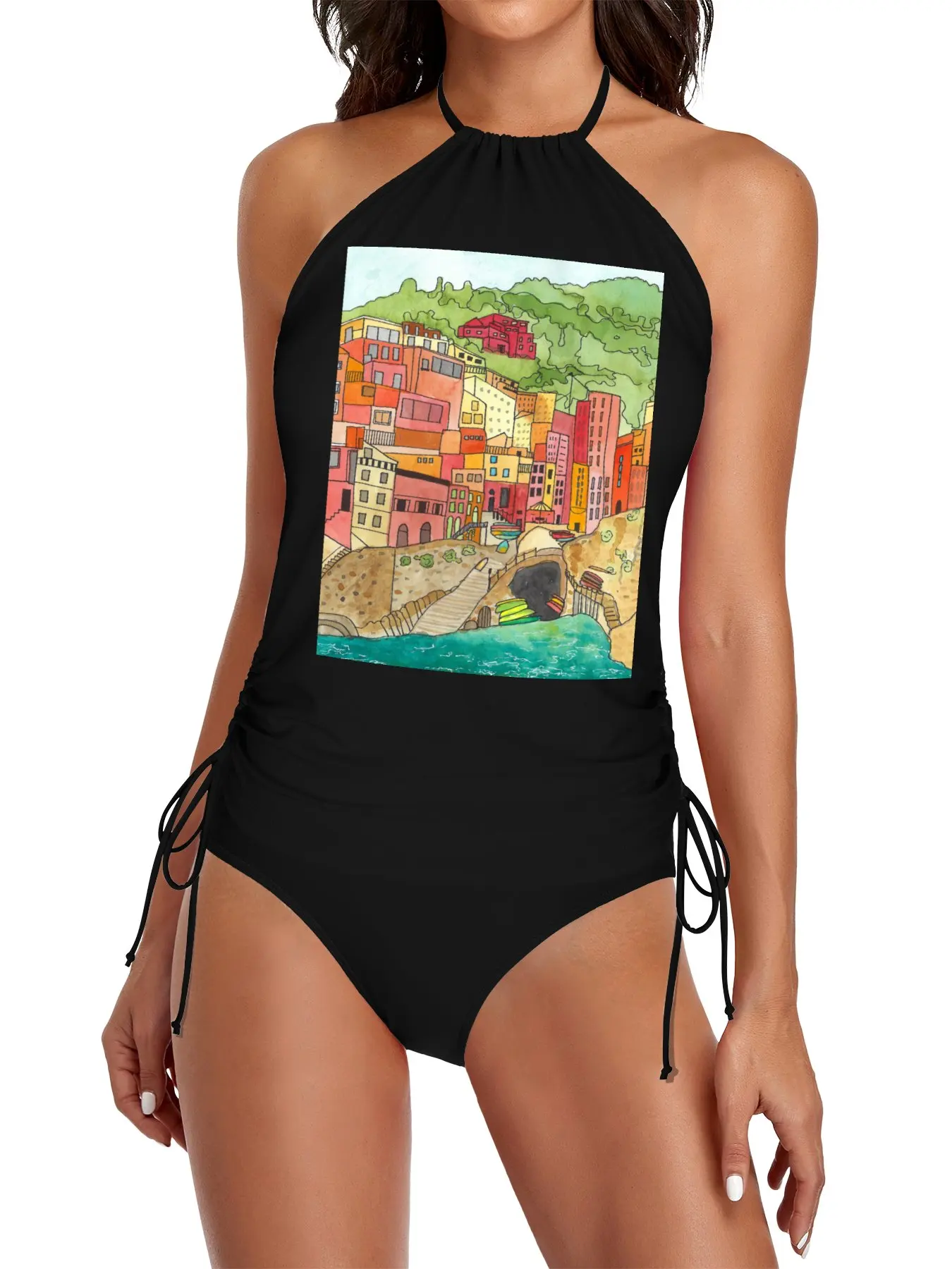 

Cinque Terre Split Swimsuit Set women's bikinis 2025 clothes for beach bikini woman beach