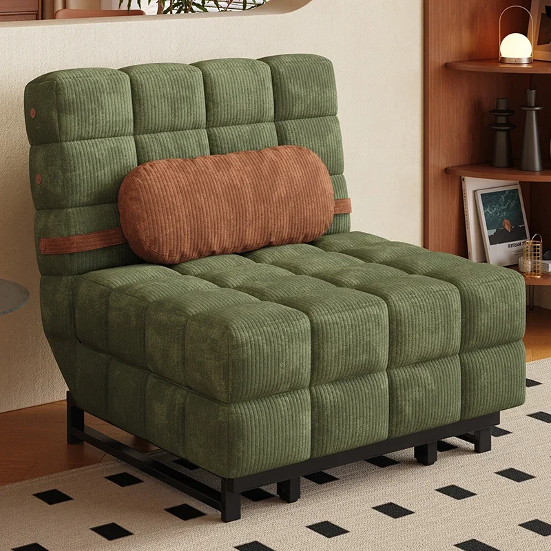 French cream sofa bed folding dual-purpose small apartment living room retro multi-functional single folding bed