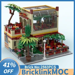 NEW 2563PCS City Hot Selling Street View Moc Modular Building  Breezway cafe DIY creative Children Toy birthday Gift Blocks