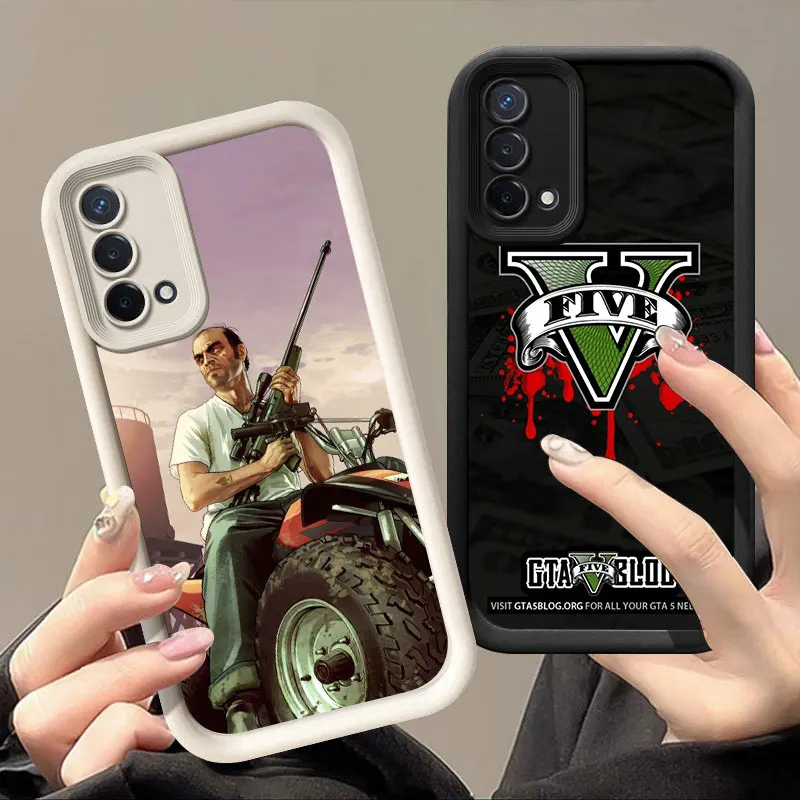 Auto GTA 5 Game Phone Case For OPPO A3 Reno 10 11 12 Pro 11F 12F A58 A78 4G A98 A3X 5G A15 A16 A17 A38 A53 A57 A60 A92