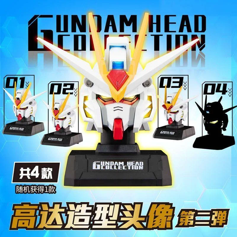 Bandai Genuine UNICORN GUNDAM Gundam Mobile Suit Blind Box Head Sculpture Bust Anime Collectible Toy Gift Peripheral Decoration