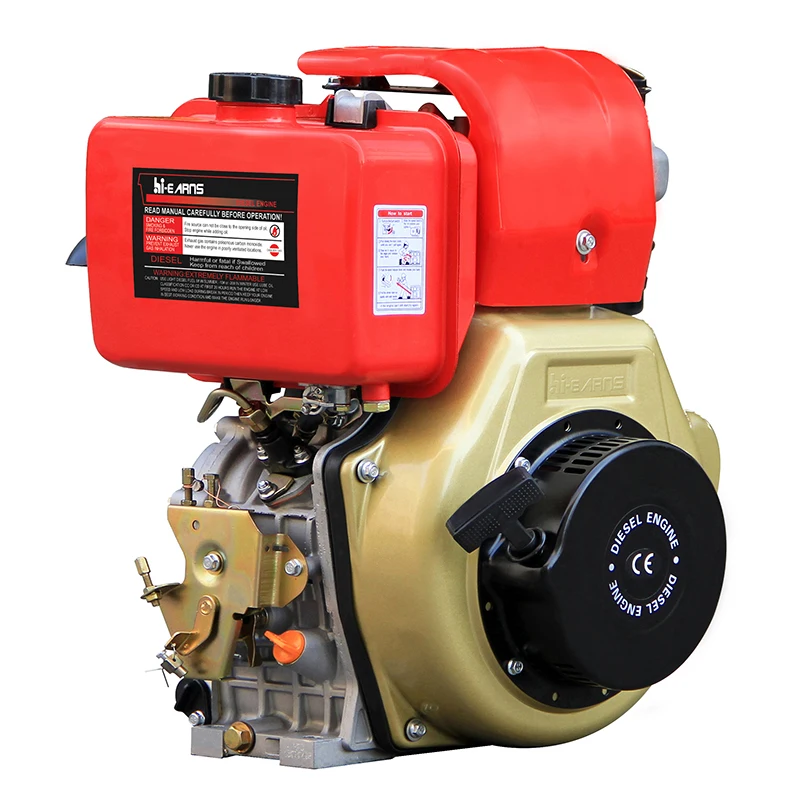 Hiearns Hr186F 6kW Italian Model Single Cylinder Flange G5 Axis Easy Operate Air-Cooled Engine Core Motor Bearing Pump Euro 5