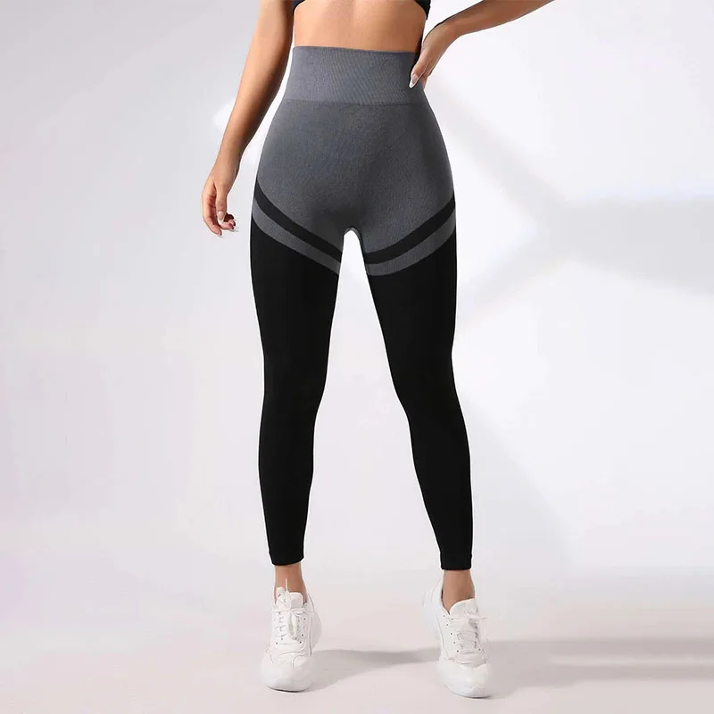 Seamless Multicolor Leggings Women High Waist Elastic Tights Gym Workout Running Sexy Hip Lift Fashion Knited Yoga Leggings