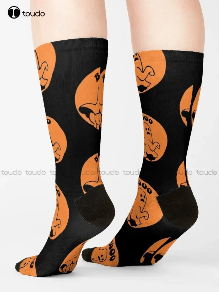 Halloween Ghost Boo Socks Pink Socks High Quality Cute Elegant Lovely Kawaii Cartoon Sweet Cotton Sock Custom Gift Streetwear
