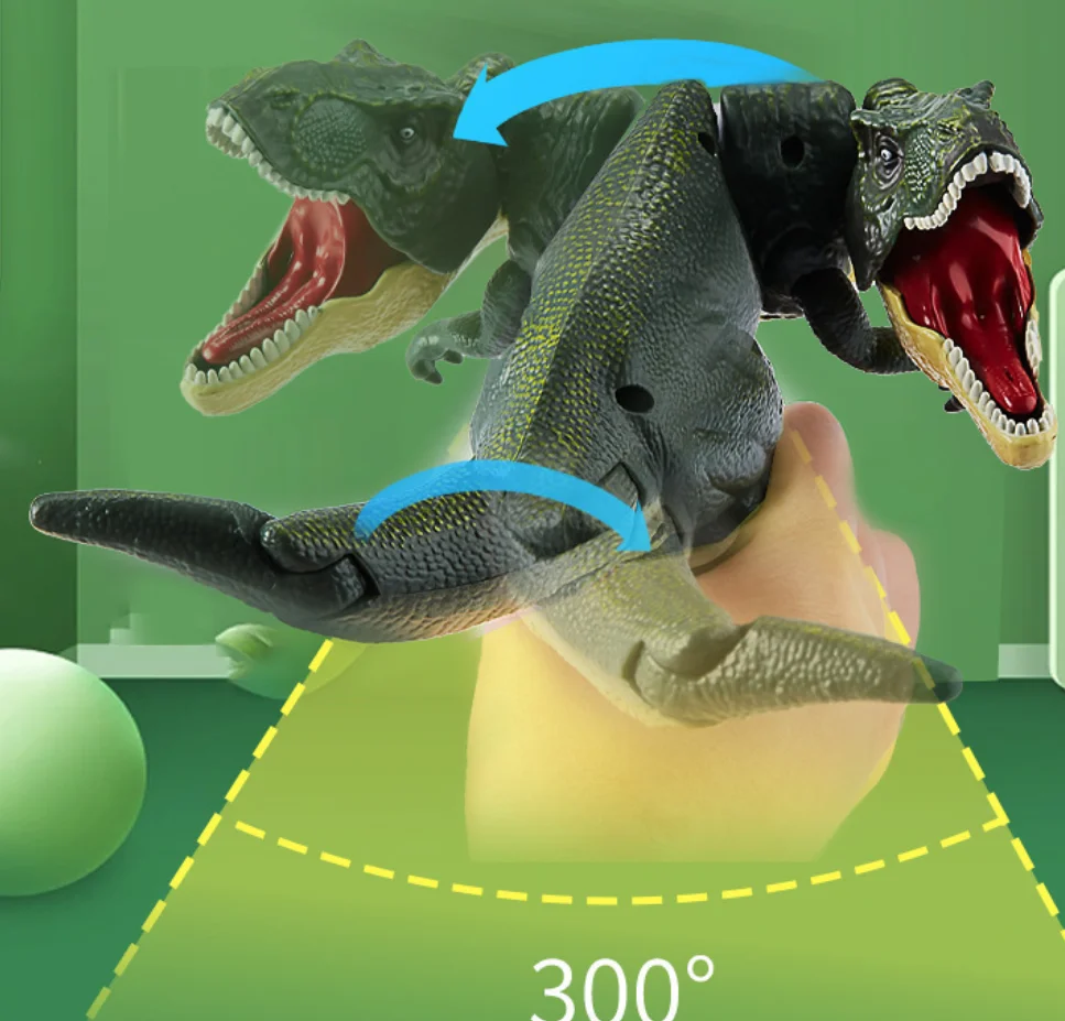 Tiranosaurio rex de presión explosiva, juguete para morder, columpio para la cabeza, regalo para niño o niña