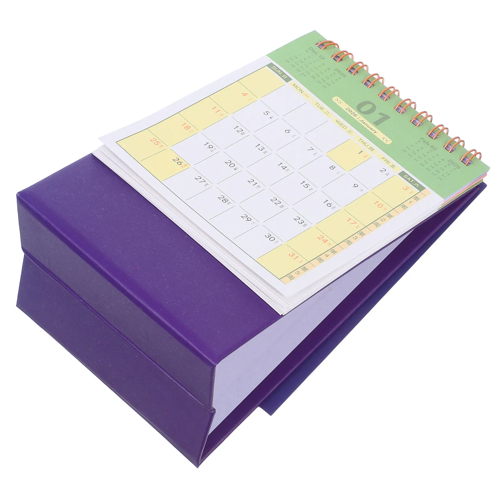 

2026 Flip Desk Calendar Standing Coil Binding Daily Planner Minimalist Design Time Management Office Home School Schedule