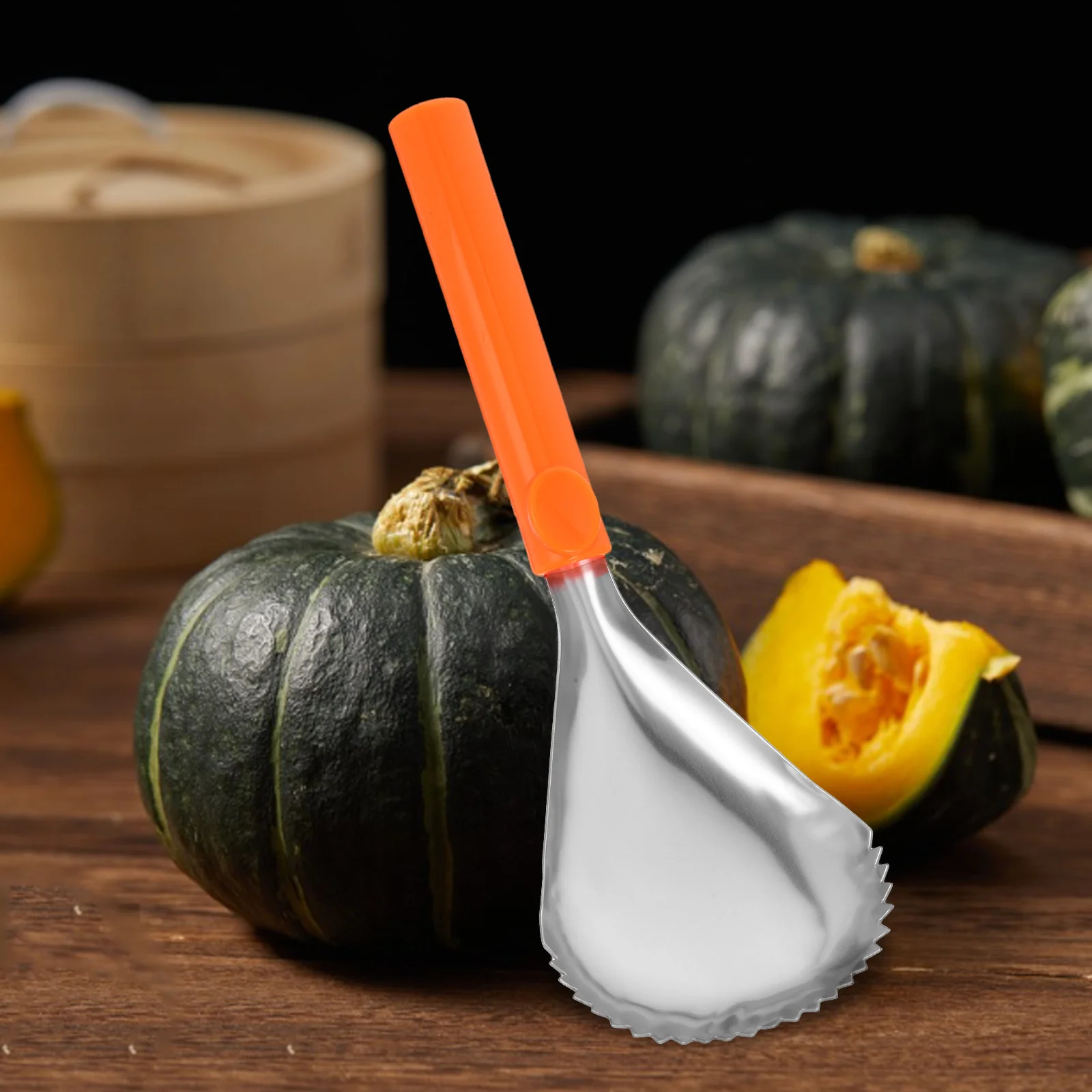 

2Pcs Pumpkin Scooper Stainless Steel Manual Core Remover Fruit Separator Vegetable Scoop Kitchen Tool Carving Fruit Pulp Scoop