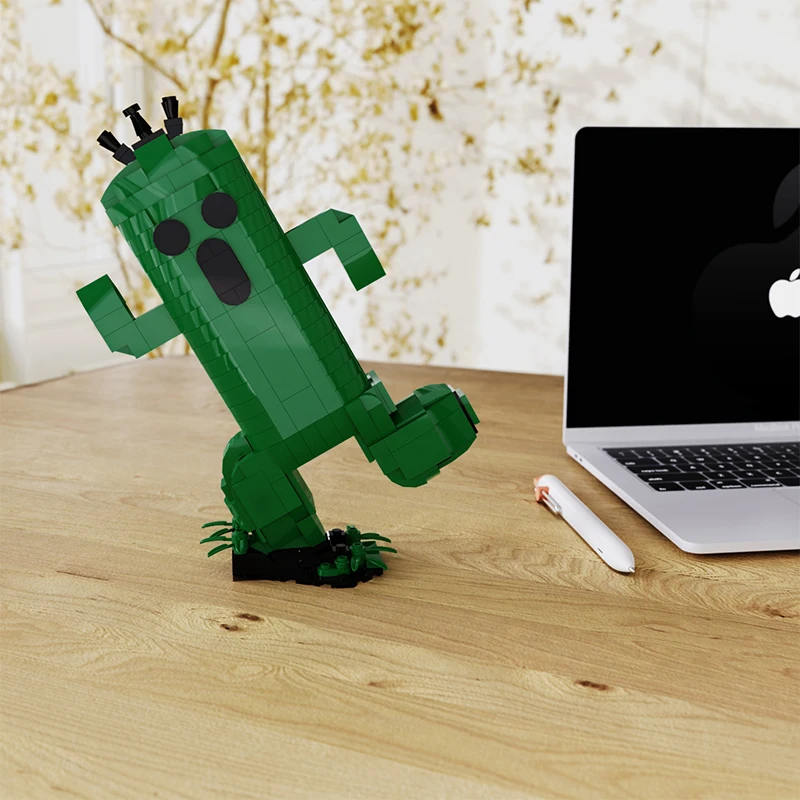 

Блоки MOC Cactus Monster в стиле FF, забавная форма растения, совместимые с крупными брендами, забавная игрушка для фанатов