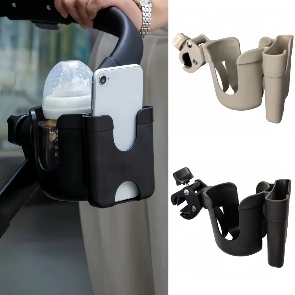 

Pram Cup Holders Children's Stroller Bottle Pram Bottle Holders Anti-Slip Design Pram Accessories Mobile Phone Holders