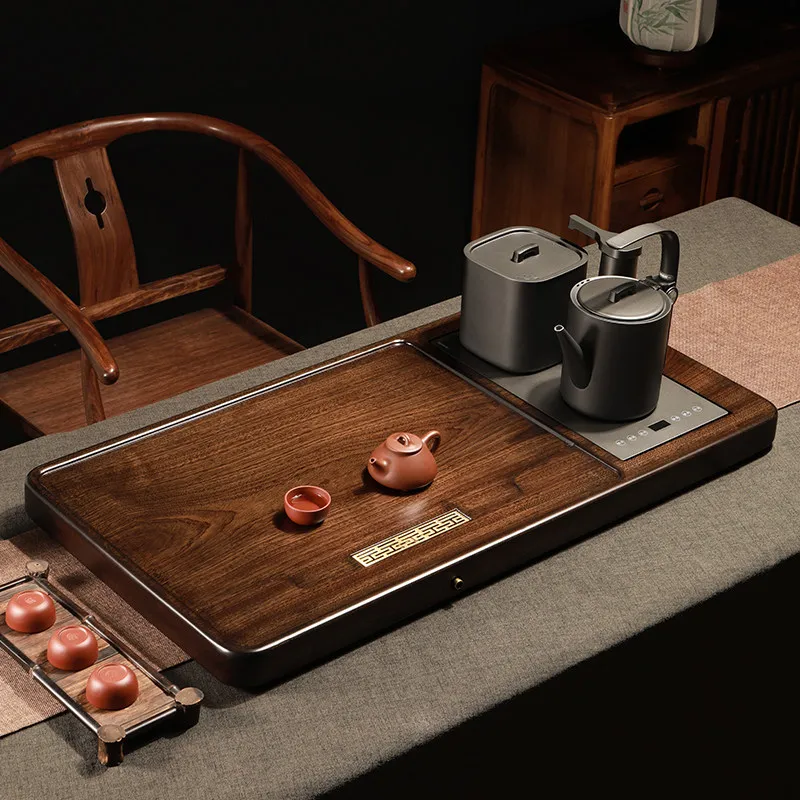 

Деревянный поднос для чайной церемонии, прямоугольный, китайский, для офиса, аксессуары для чайной церемонии, Bandeja Madera, товары для дома