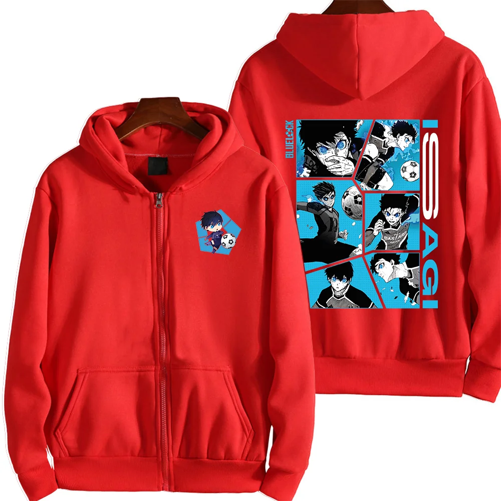 Anime BLUE LOCK Isagi Yoichi Print Hoodies Couple student street sports casual Hoodies