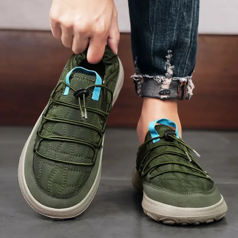 Vulcanised Shoes Casual Non-slip Flats Spring Autumn Soft Sole Comfortable Trainers Thick Sole Sneakers Men's Solid Colour